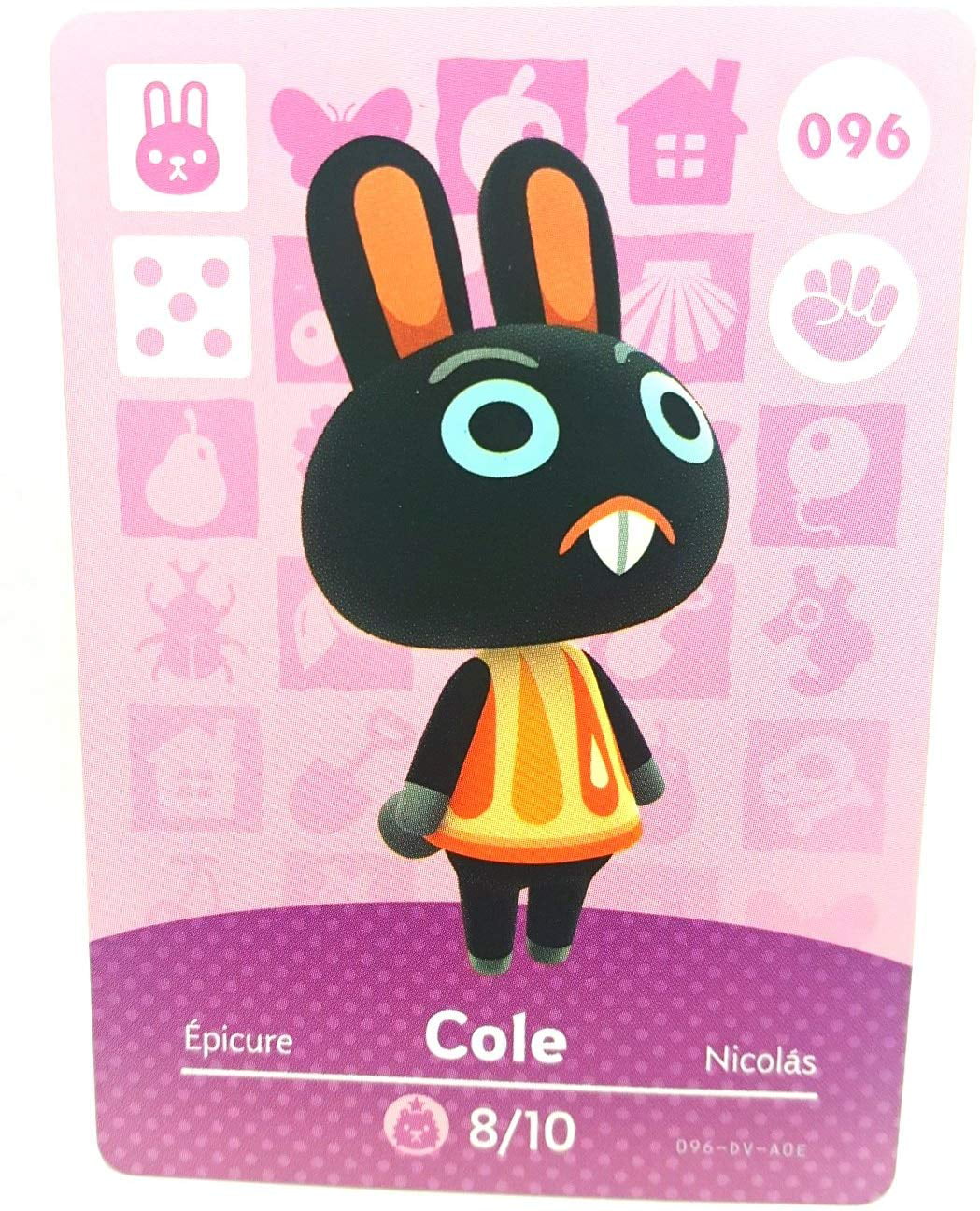 Amiibo Card Animal Crossing Happy Home Design Card Cole 096