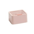 thumbnail image 2 of Caja De Algodón De Plástico Caja organizadora de plástico rosa para maquillaje con tapa, doble compartimento para lápiz labial y bastoncillos desmaquillantes (1 pieza). Rkxzt, 2 of 8