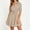*Khaki, variant on Women's Collared Button Down Short Sleeve Shirt Dress,Casual Cinched Waist A Line Mini Dress Khaki,Women's Plus L