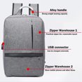 thumbnail image 4 of Hvmvliv Backpack with USB Charging Port Laptop Backpack Fashion Oxford Cloth Large-Capacity Wear Resistants for College Gray, 4 of 6
