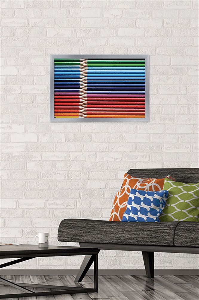 Tom Quartermaine - Colored Pencils Wall Poster, 14.725" x 22.375", Framed