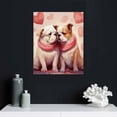 thumbnail image 4 of Nawypu  Valentine's Day Square  On Canvas Wll Art Pet Dog Romantic Love Hearts Pictures Print Artwork with Framed Ready to Hang for Bedroom/Living Room/Office Decor, 4 of 4