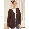 thumbnail image 3 of Women's Cardigan 2023 Open Front Oversized Button Lightweight Sweaters V Neck Loose Cardigans Knit Outwear, 3 of 8