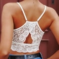 thumbnail image 5 of Youmylove Womens Summer Tank Tops Solid Color Lace Crop Top Lace Bralette High Neck Camisoles Racerback Double-Layered Crop Top Beach Vacation Shirts, 5 of 5