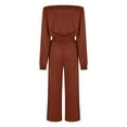 thumbnail image 6 of Kaemgyyd Jumpsuits for Women Casual Loose off Shoulder Long Sleeve Romper Baggy Wide Leg Pants One-Piece Outfit with Pockets, 6 of 7