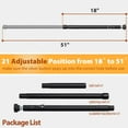 thumbnail image 4 of AEASKIEY Window Security Door, Sliding Door Security Bar 17-50 inch, Adjustable Locking Window Safety Bar, Black, 4 of 8