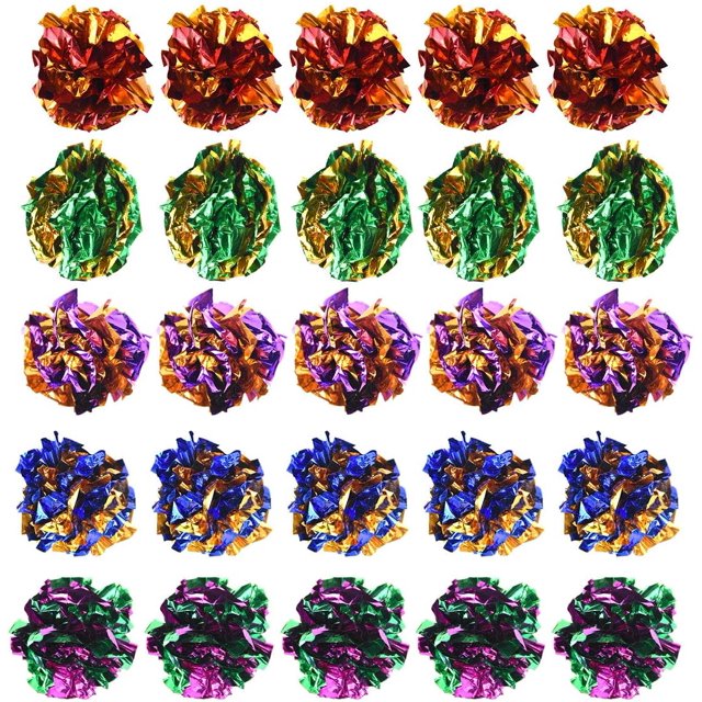 Juguete para gatos de 20 piezas de 6CM, bolas de colores para gatos, bolas de papel para jugar con gatitos, juguete interactivo para gatos, juguete colorido para gatos, perro con pelota para gatos LingWen 9024735469599