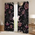 thumbnail image 2 of Homewish Boho Kawaii Cat Blackout Curtains Set of 2 (52x84 Each) for Teens, Groovy Flower Botanical Window Curtains, Dreamy Stars Moon Galaxy Curtains and Drapes, Curtains and Drapes Home Decor, 2 of 6