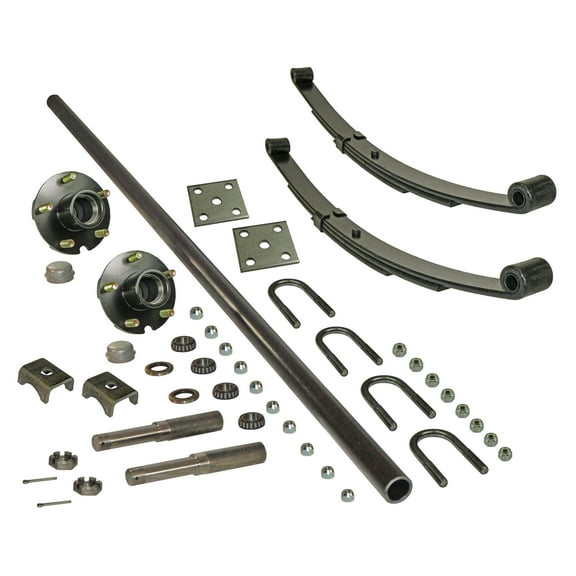 2,000 Pound Adjustable Trailer Axle Kit with 5-Bolt Hubs