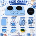 thumbnail image 5 of JoyStone 38 PCS Kids Real Cooking Set with Dual Burner Stove, Montessori Kitchen Tools with Kid-Safe Knives & Cookware, Beginner Educational Cooking Kit for Boys Girls Age 8–12, Blue, 5 of 10