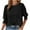 Black, variant on Blouses for women Casual Color Round Neck Short Sleeve Tops Blouses Blouses for Women Fashion
