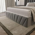thumbnail image 4 of Velets Eva Mid-Century Modern Soft Padded Upholstered Platform Storage Bed Frame w/Hydraulic Gaslift Storage, Sturdy Wood Slat System & Smart Under-Bed Storage (Dark Gray, Queen), 4 of 6