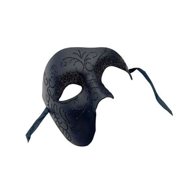 Masquerade Men Halloween Glitter Decorative Costume Cosplay Half Face