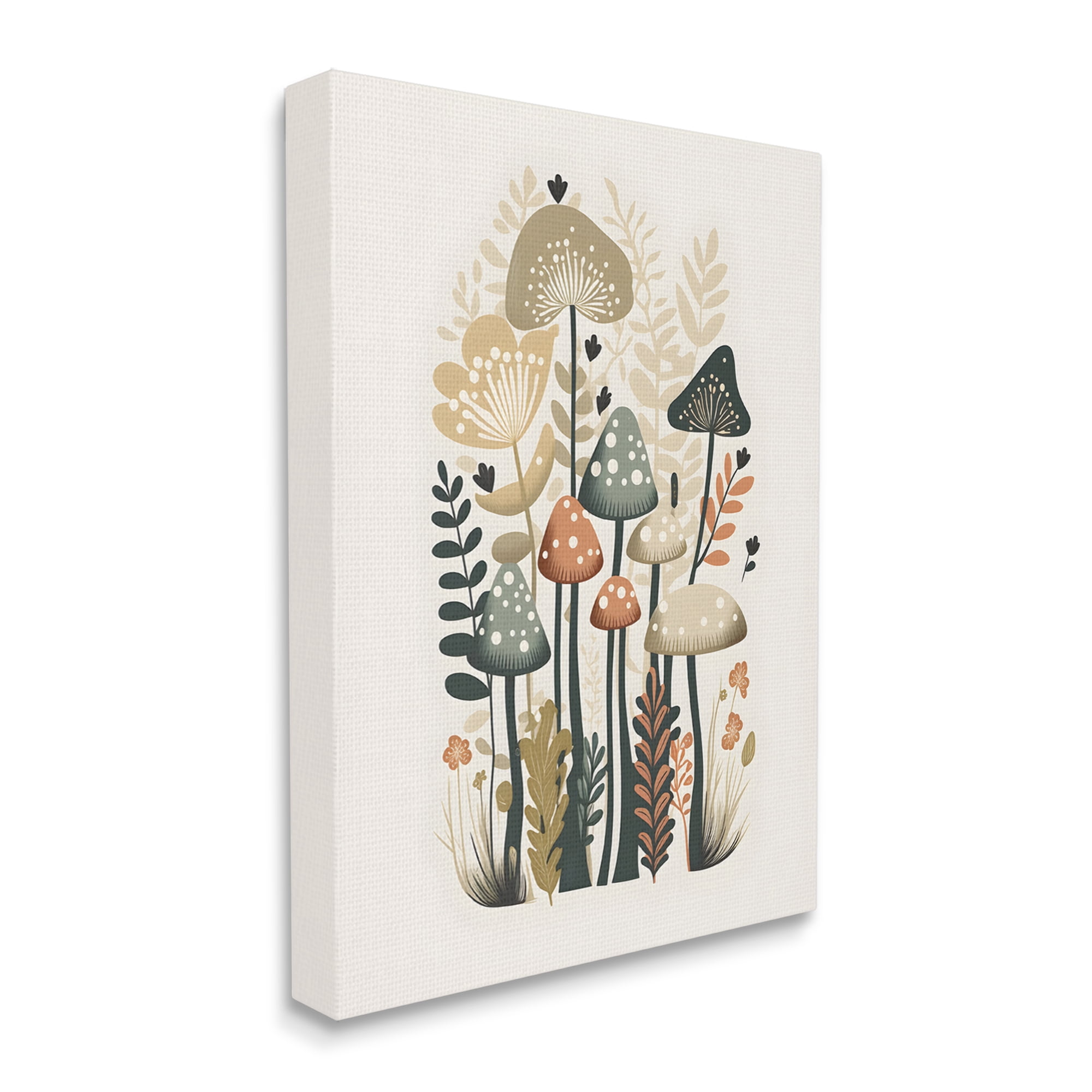 Stupell Industries Whimsical Mushroom Botanicals Botanical & Floral Painting Gallery Wrapped Canvas Art Print Wall Art, 30 x 40