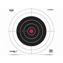 Birchwood Casey 12" Eze-Scorer Bull's-Eye Practice Shoot-Up Brilliant White Paper Targets for Indoor and Outdoor Use, 13 Targets