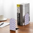 thumbnail image 5 of Sikiie white Skull crystal flower Bookends 1 Pair, Wood Bookends for Shelves, Book Ends for Shelves, Book Shelf Holder for Home Office, 5 of 7