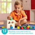 thumbnail image 3 of Melissa & Doug Shape Sorting Cube - Classic Wooden Toy With 12 Shapes, 3 of 10