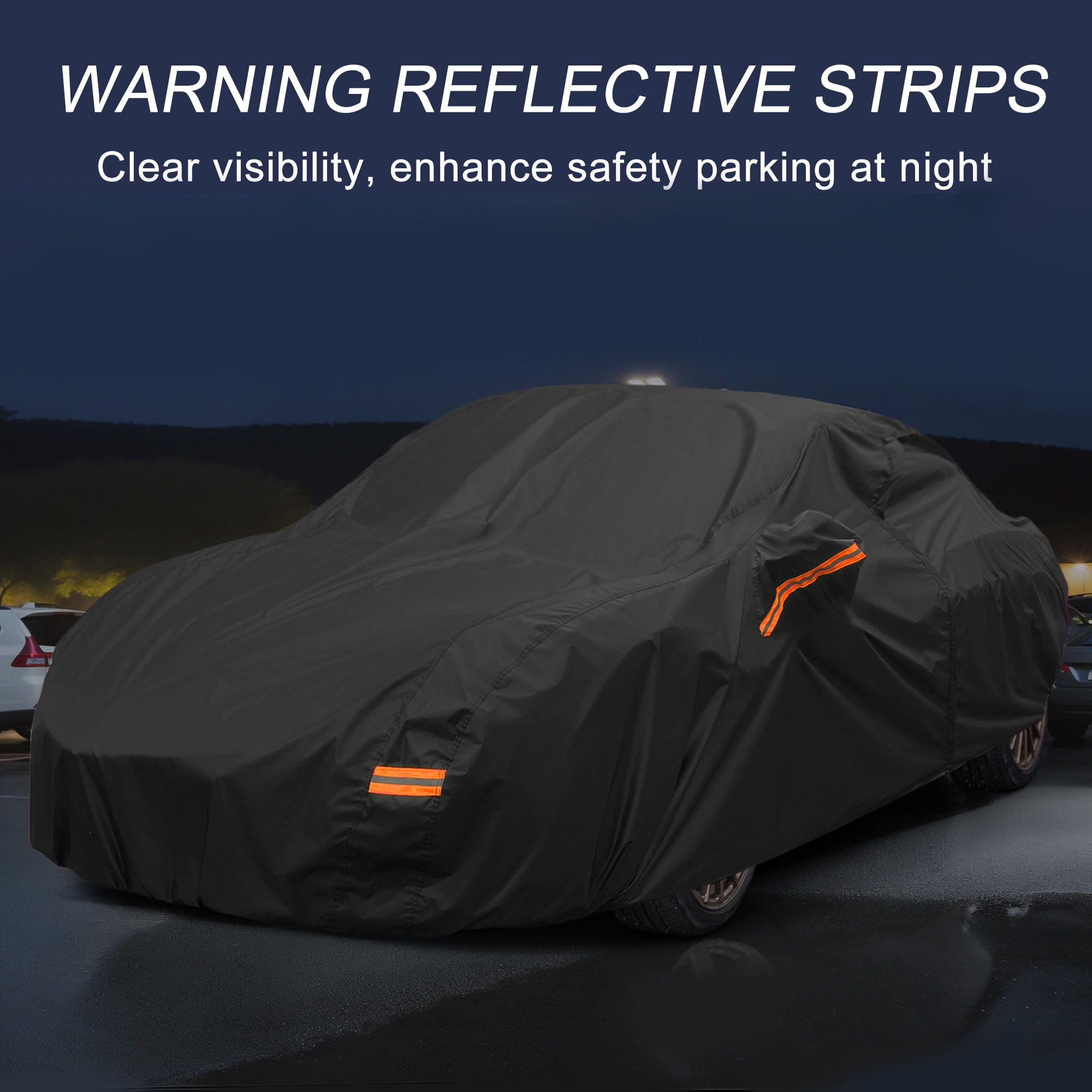 Unique Bargains Aluminum Full Car Cover Black for Toyota GR86 171.26"x70.87"x47.24"