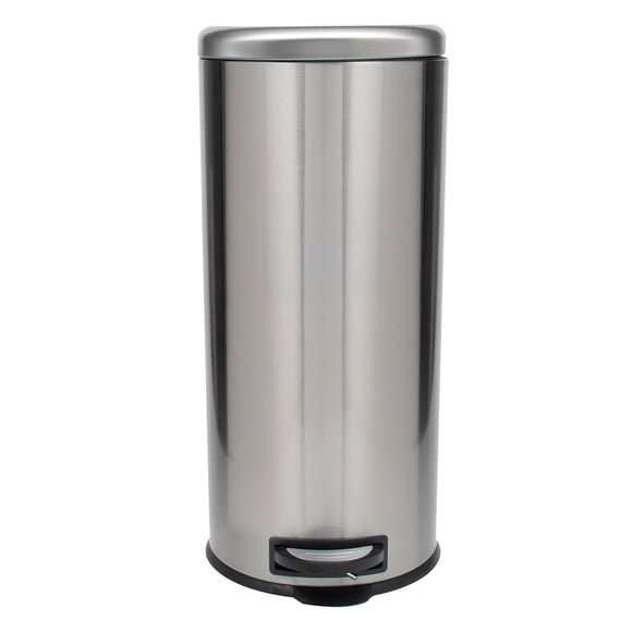 Bote De Basura Redondo De Acero Inoxidable Home Styles 30l Plateado