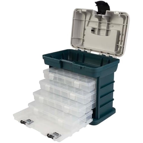 Portable Tool Box - Small Parts Organizer with Drawers and Customizable Compartments for Hardware, Fishing Tackle, Beads, or Crafts by  (Gray)