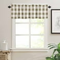 thumbnail image 2 of Brown Plaid Kitchen Valances for Windows 42x12 Inch Kitchen Curtains Valances Rod Pocket Spring Summer Farmhouse Buffalo Checkered Bathroom Window Valances for Window Treatment Decor, 2 of 6