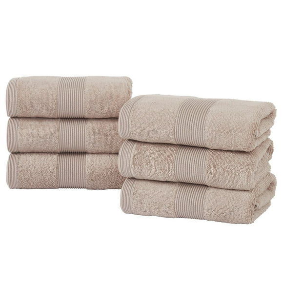 Essuie-mains Fabstyles super doux et absorbants, essuie-mains de luxe pour spa, maison et hôtel, essuie-mains à séchage rapide, lot de 6, 16 x 28 pouces