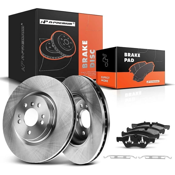 A-Premium 12.99 inch(330 mm) Front Vented Disc Brake Rotors   Ceramic Pads Kit Compatible with Select Mercedes-Benz Models - W164 ML320/ML350/ML450/ML500/ML550, W251 R320/R350/R500, 6-PC Set
