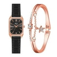 thumbnail image 1 of Montre Mode Femme Horloge Bracelet en Cuir Décontractée Robe Poignet Cristal, 1 of 8