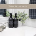 thumbnail image 5 of Darware 16oz Glass Pump Bottles (Set of 2, All Black); Soap Dispenser Pump Bottles with Brushed Metal Pump Tops, 5 of 7