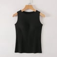 thumbnail image 2 of Aboser Built in Bra Tank Tops for Women High Neck Workout Camisole Cozy Seamless Basic Undershirt Summer Casual Sleeveless Tank Top, 2 of 7