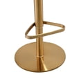 thumbnail image 3 of TOV Furniture Astro Malachite Green and Gold Vegan Leather Adjustable Stool, 3 of 9