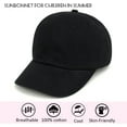 thumbnail image 2 of 2Pcs Baby Baseball Cap Toddler Hat for Boys Girls Baby Sun Hat Cotton Kids Baseball Hat Infant Hat Cap (Navy & Black,2-4 Years), 2 of 5
