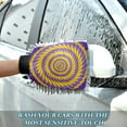thumbnail image 6 of Microfiber Car Wash Gloves With Chenille & Polyester Terry Scratch-Free Cleaning Elastic Cuffs Yellow Purple, 6 of 8