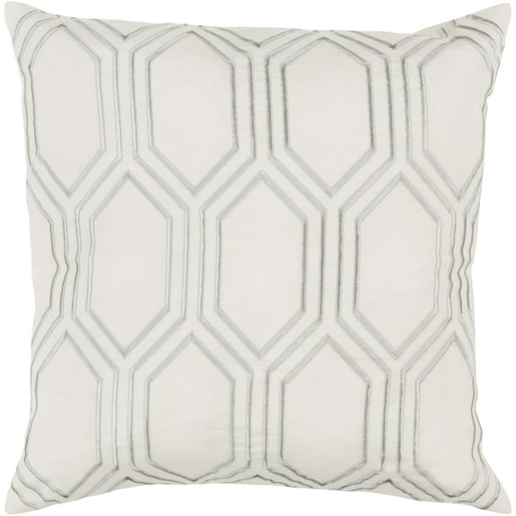 Surya BA-SKY-2222 Skyline 22" Wide Square Ogee Linen Accent Pillow Cover