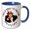 Blue/White, variant on 3drose, Uncle Sam I Want You to Shindig, 11oz Two-tone Black Mug