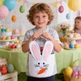 thumbnail image 4 of Easter Plush Basket for Egg and Gifts 9" W x 9.25H", Bunny Bag, Rabbit Face with Soft Ears,Pink, 4 of 4