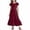 Wine, variant on REDARER Girls' Flutter Sleeve Maxi Dress with Ruffled Hem & Pockets Loose Casual Flowy Summer Dress,8-9 Years