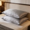 thumbnail image 4 of Velvet Pillowcases Standard Size 2 Pack – Soft Envelope Closure Pillow Covers for Hair and Skin, Summer Dorm and Bedroom Bedding, Multicolor Polyester, 4 of 6