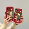 thumbnail image 3 of Cute Cartoon Anime Role Hello Kitty Invisible Bracket Phone Cases for IPhone 11 12 13 14 15 Pro Max Soft Anti-fall Protect Cover ZR, 3 of 7