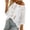 White, variant on Womens Summer Tops Hollow Out Beach Crochet Cover Ups Off Shoulder 3/4 Sleeve Pullover Casual Sweater Shirts for Vacation