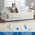 thumbnail image 5 of Mainstays Waterproof Sherpa Fabric Sofa Furniture Cover, 3-Piece, Cream White, 5 of 13