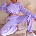 thumbnail image 2 of Jogging Suits For Women 2 Piece Sweatsuits Tracksuits Outfits Ladies Long Sleeve Crop Hoodie Tops Sweatpants Sets, 2 of 4