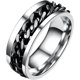 thumbnail image 1 of Rotation Chain Promise Rings for Women Men - Premium Alloy Chains Multi-Function Beer Bottle Ring Jewelry Gift Accessory Size 6-13 (Black, 8), 1 of 3