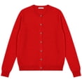 thumbnail image 5 of Cardigan Sweaters for Women Oversized Knit Button Up Cardigan Red L, 5 of 6