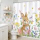 thumbnail image 5 of Cortina de Baño de Pascua, Sin Taladros, con 12 Ganchos, 5 of 6