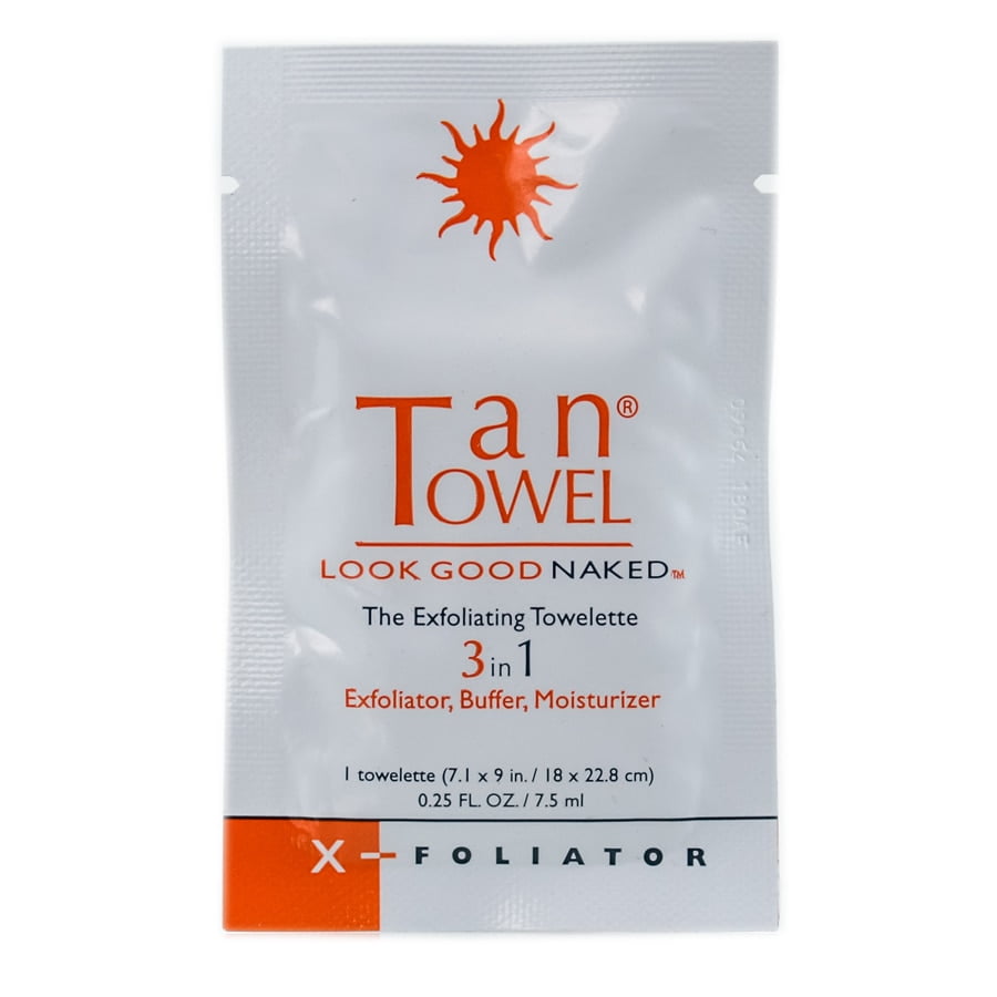 TanTowel The Exfoliating Towelettes - 3 in 1 Exfoliator, Buffer, Moisturizer (Color : 5 Pack - 0.25 oz)