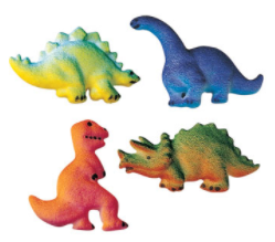 Sprinkle Deco® Set of 12 Dinosaur 2 1/4inch Edible Sugar Cake & Cupcake Decoration Toppers with 12 Exclusive Thank You Stickers