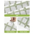 thumbnail image 4 of Sage Green Buffalo Plaid Bar Stool Covers Set of 6, Farmhouse Check Stripes Geometric Stretch Bar Chair Covers with Backs, Removable Pub Counter Height Chair Cover for Kitchen Dining Room Cafe, 4 of 7