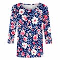 thumbnail image 5 of Fourth of July Party Supplies,Current Orders Pending Delivery,Cadancy Plus Size Tops for Women 4X-5X Clearance,Work Clothes 2024 Professional Blouses Casual,Red White and Blue Shirts Plus,,, 5 of 6