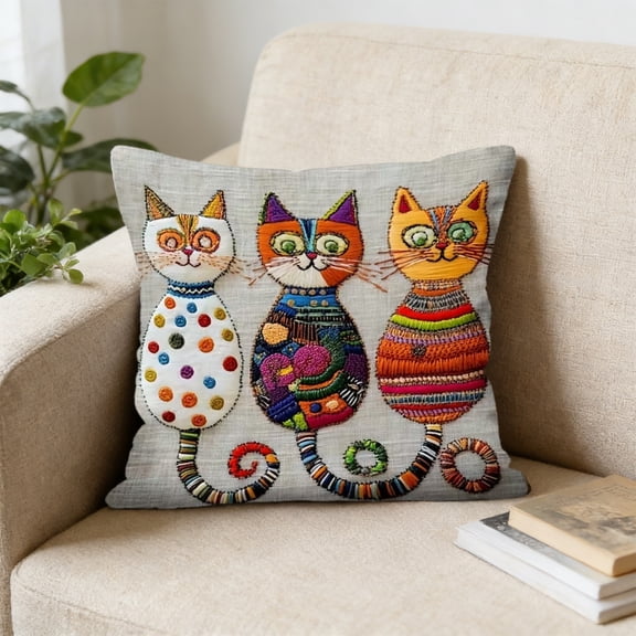 Yyuenw Faux Embroidery Pillow Covers, Animal Series Printed Decorative Pillow Cover, Suitable for Car Interiors, Home Decor and Housewarming Gifts(45x45 cm)